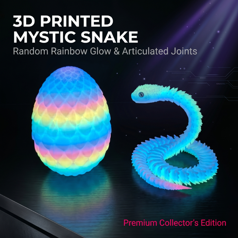Luminous Rainbow Snake Egg Animal Game Set, 2pcs
